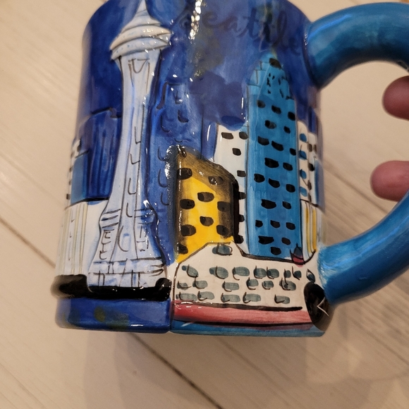 Seattle skyline coffee mug cup space needle blue - Picture 12 of 12